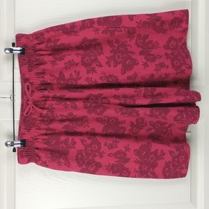 Vintage Womens Floral High Rise Pull On Red Pink Relaxed Lounge Shorts Large